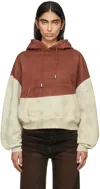 Eckhaus Latta Beige & Red Boxy Hoodie In Mars
