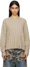 Eckhaus Latta Beige Keyboard Sweater In Dune