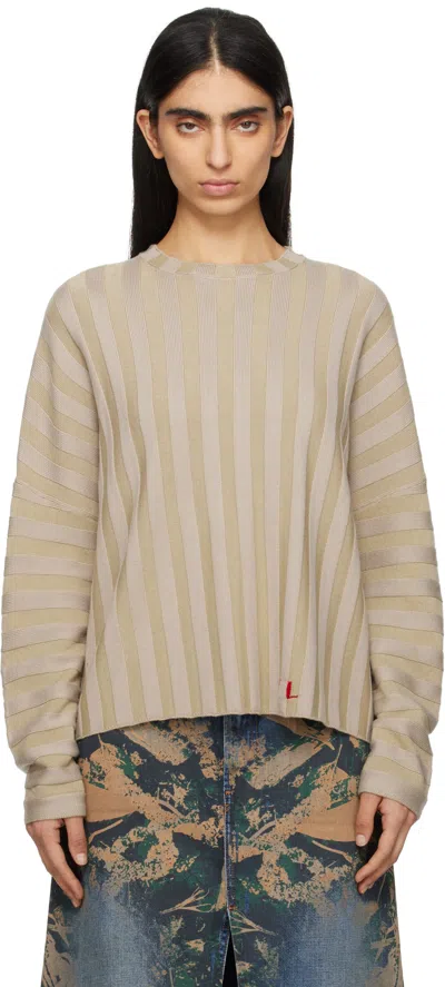 Eckhaus Latta Beige Keyboard Sweater In Dune