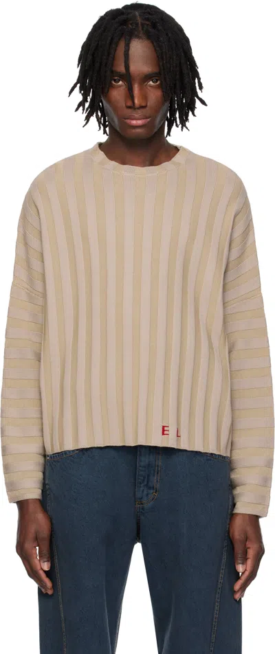 Eckhaus Latta Beige Keyboard Sweater In Dune