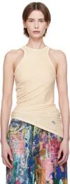 ECKHAUS LATTA BEIGE SPIRAL TANK TOP