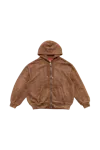 Eckhaus Latta Bison Zip-front Hoodie