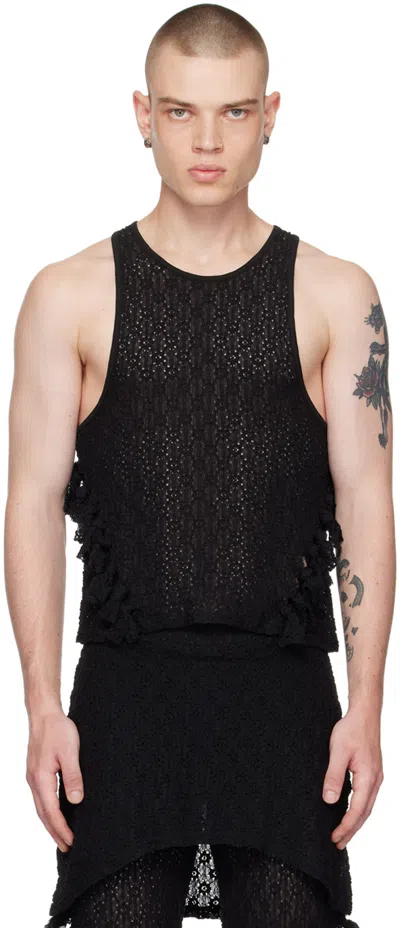 Eckhaus Latta Black Knot Tank Top In Noire