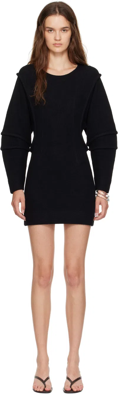 Eckhaus Latta Black Pallas Minidress In Purple
