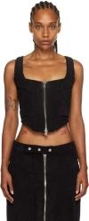 Eckhaus Latta Black Paneled Tank Top In Soot