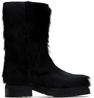 Eckhaus Latta Black Stacked Boots