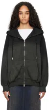 ECKHAUS LATTA BLACK ZIP HOODIE