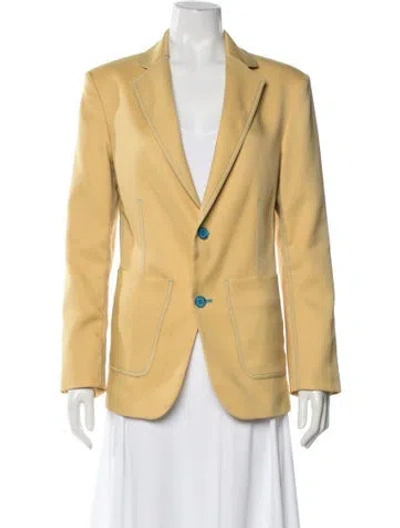 Pre-owned Eckhaus Latta Blazer In Yellow