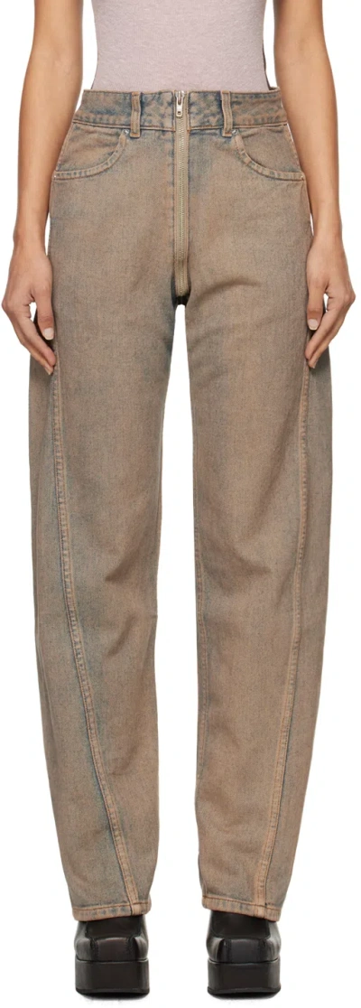 Eckhaus Latta Blue Goodtime Jeans In Sand