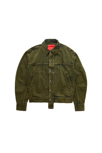Eckhaus Latta Boreal El Redux Denim Jacket In Green