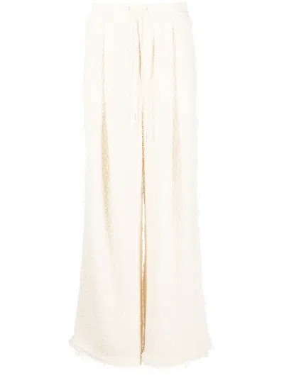 Eckhaus Latta Boucle-hose Mit Weitem Bein In Neutrals