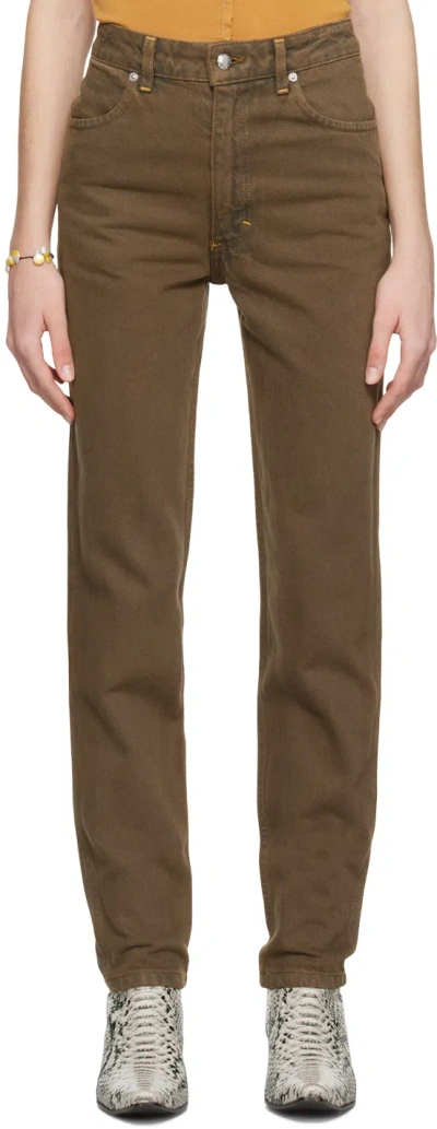 Eckhaus Latta Colour-block Denim Jeans In Silverback