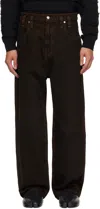 Eckhaus Latta Brown Baggy Jeans In Brown