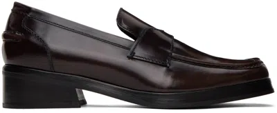 Eckhaus Latta Brown Latta Loafers In Dark Grey Antik