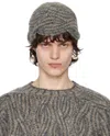 Eckhaus Latta Brown Plait Beanie In Stone
