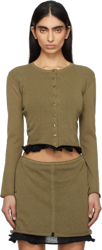 Eckhaus Latta Brown Veil Cardigan In Branch