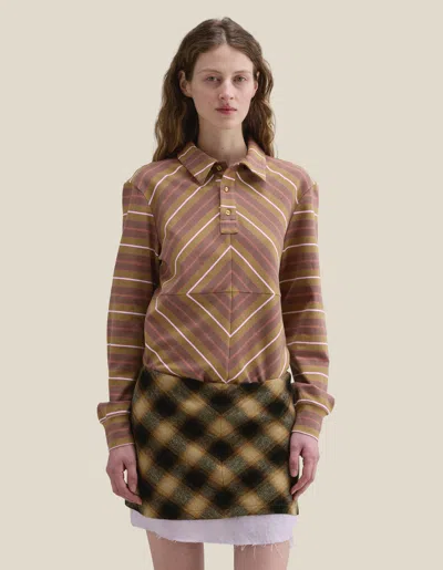 Eckhaus Latta Bull's-eye Polo In Neutral