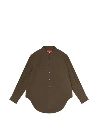 Eckhaus Latta Button-down Shirt In Brown