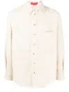 Eckhaus Latta Boucle-jacke Mit Knopfleiste In Neutrals