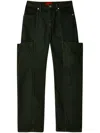 Eckhaus Latta Cargo-pocket Straight-leg Jeans In Black
