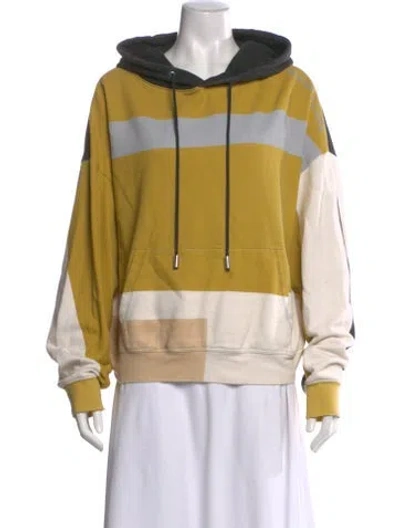 Pre-owned Eckhaus Latta Colorblock Pattern Crew Neck Hoodie In Multi