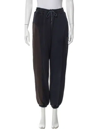 Pre-owned Eckhaus Latta Colorblock Pattern Sweatpants In Blue