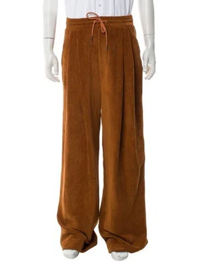 Pre-owned Eckhaus Latta Corduroy Pants In Brown