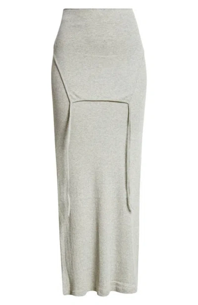 Eckhaus Latta Cotton Rib Flip Skirt In Cement