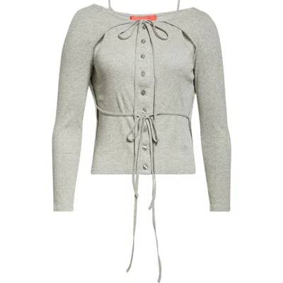 Eckhaus Latta Cotton Rib Flip Top In Cement