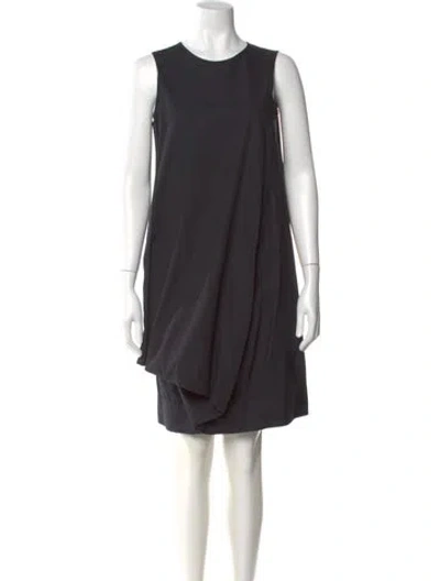 Pre-owned Eckhaus Latta Crew Neck Knee-length Dress In Black