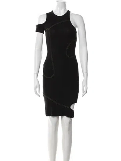 Pre-owned Eckhaus Latta Crew Neck Knee-length Dress In Black