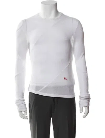Pre-owned Eckhaus Latta Crew Neck Long Sleeve Pullover In Grey