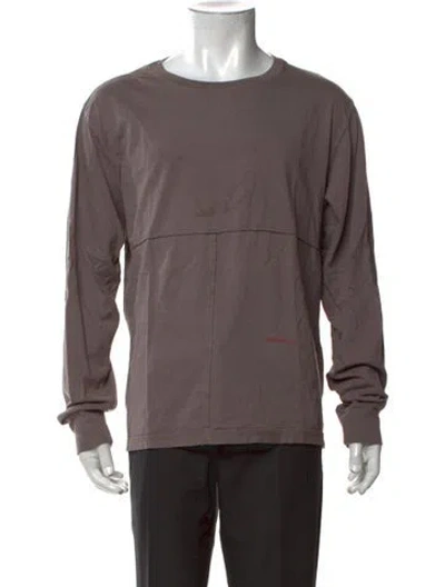 Pre-owned Eckhaus Latta Crew Neck Long Sleeve T-shirt In Grey