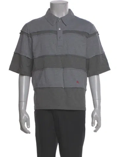 Pre-owned Eckhaus Latta Crew Neck Short Sleeve Polo Shirt W/ Tags In Gray