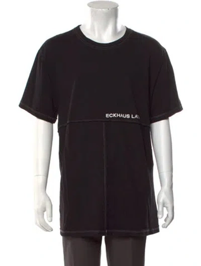 Pre-owned Eckhaus Latta Crew Neck Short Sleeve T-shirt In Black