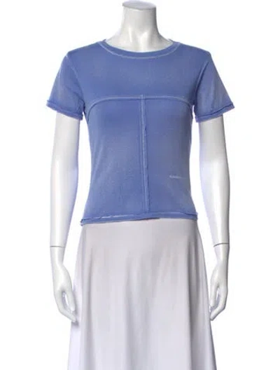 Pre-owned Eckhaus Latta Crew Neck Short Sleeve T-shirt In Blue
