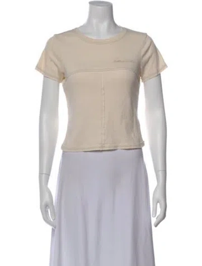 Pre-owned Eckhaus Latta Crew Neck Short Sleeve T-shirt In Neutral