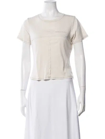 Pre-owned Eckhaus Latta Crew Neck Short Sleeve T-shirt In Neutrals