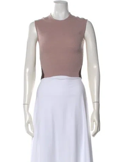 Pre-owned Eckhaus Latta Crew Neck Sleeveless Crop Top In Brown
