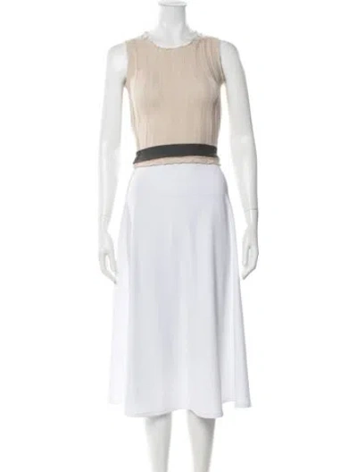 Pre-owned Eckhaus Latta Crew Neck Sleeveless Top In Neutrals
