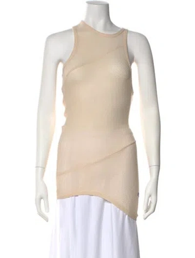 Pre-owned Eckhaus Latta Crew Neck Sleeveless Top W/ Tags In Neutral