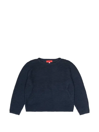 Eckhaus Latta Crew-neck Sweater In Blue