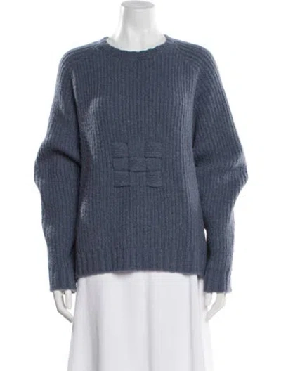 Pre-owned Eckhaus Latta Crew Neck Sweater In Blue