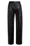 ECKHAUS LATTA CRINKLED FAUX LEATHER TROUSERS
