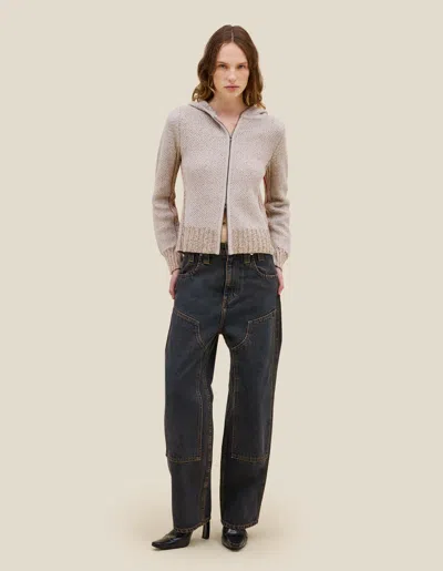 Eckhaus Latta Double Knee Baggy Jean In Gray