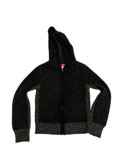 Eckhaus Latta Drift Zip-up Merino Hoodie In Pink