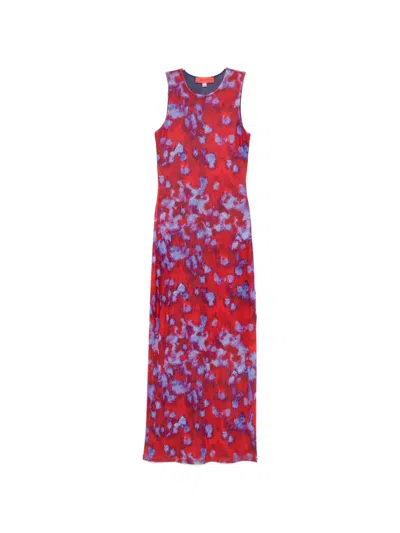 Eckhaus Latta Duet Abstract-print Sleeveless Maxi Dress In Multi