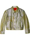 Eckhaus Latta El Coated Denim Jacket In 银色