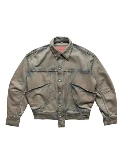 Eckhaus Latta El Redu Denim Jacket In Neutrals