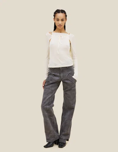 Eckhaus Latta Flip Longsleeve In White